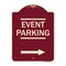 Signmission Thanks for Coming Turn Right for Exit Event Parking W/ Right Arrow Alum, 18" L, 24" H, BU-1824-22823 A-DES-BU-1824-22823 - alternate 1